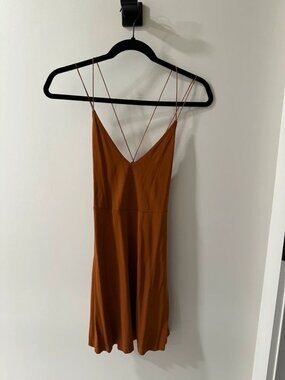 Strappy orange dress